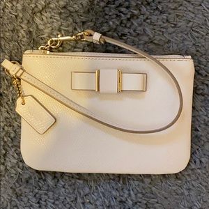 Coach Cream Wristlet